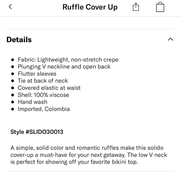 Solido Ruffle Cover Up - Picture 6 of 8